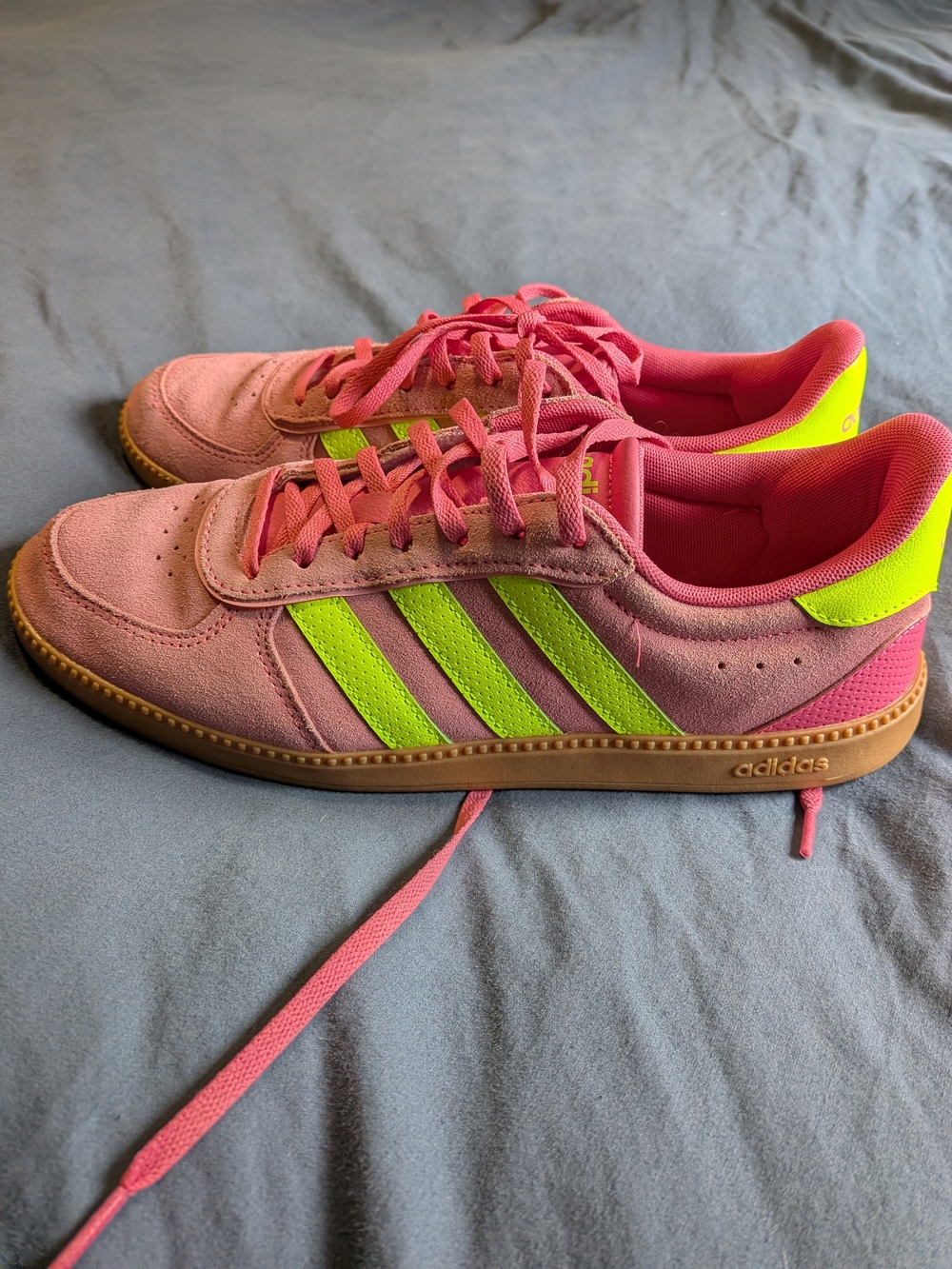 adidas Pink and Neon Yellow Women's Sneakers